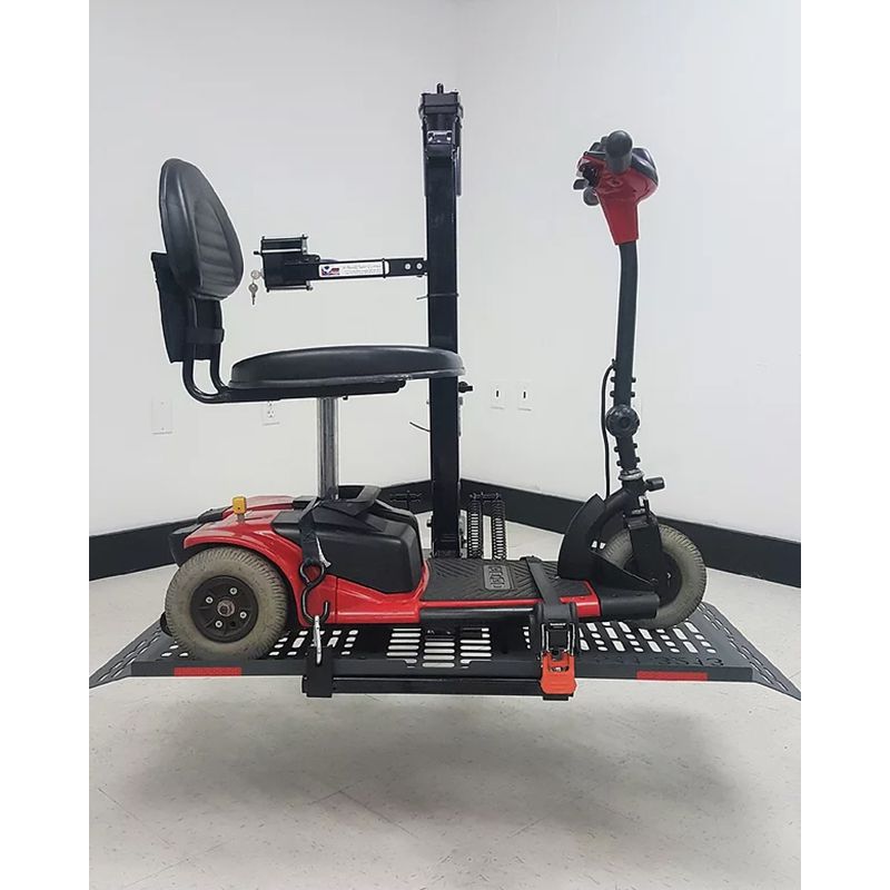 Wheelchair Carrier Model 117 Mini Electric Scooter Lift set up