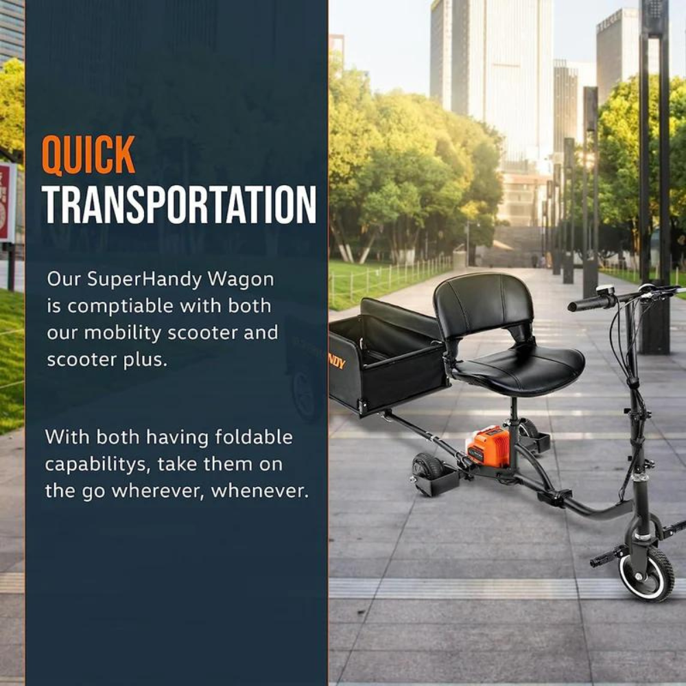 SuperHandy Cargo Trailer for Mobility Scooter The Passport & The Passport Plus