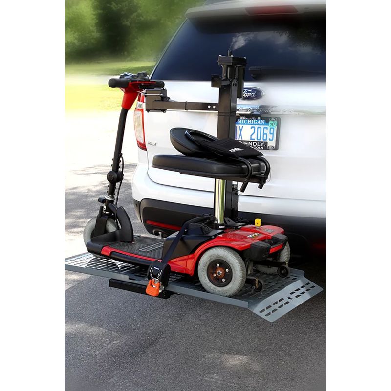 Wheelchair Carrier Model 117 Mini Electric Scooter Lift actual set up