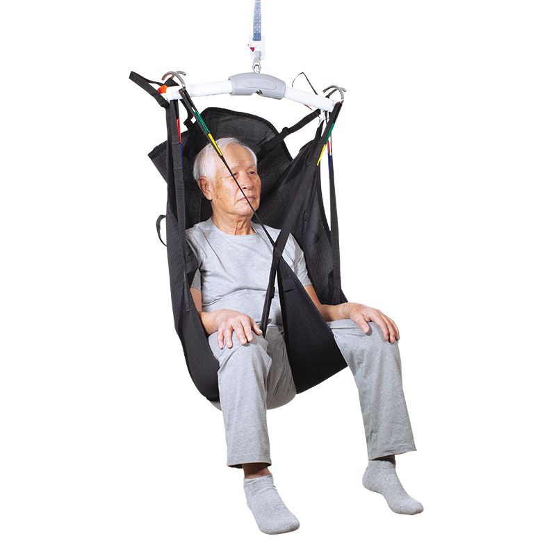 Handicare Universal Sling spacer black front view with Head Support