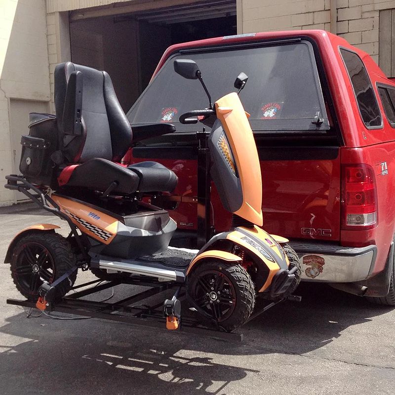 Wheelchair Carrier Model XL4 XL Electric Scooter Lift set up with scooter