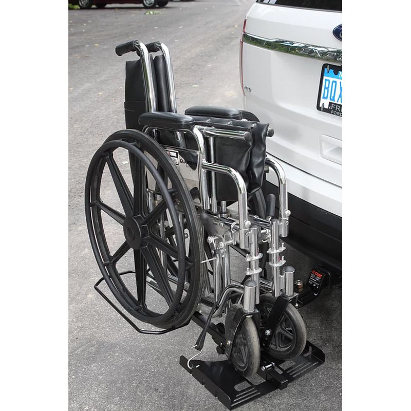Wheelchair Carrier Model 003 Tote Manual Wheelchair Carrier set up at the back of the car