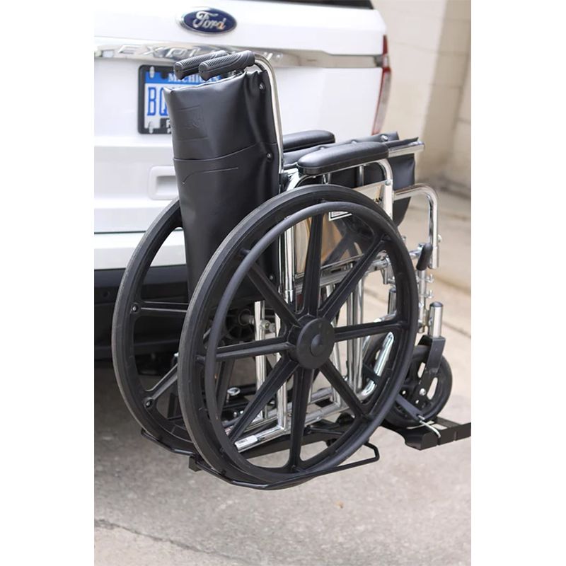 Wheelchair Carrier Model 001 Tilt n' Tote Manual Wheelchair Carrier image actual at the back of car