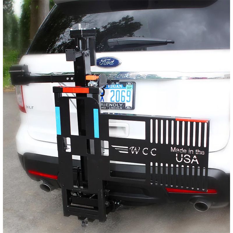 Wheelchair Carrier Model 101 Electric Tilt n' Tote Manual Wheelchair Carrier actual set up